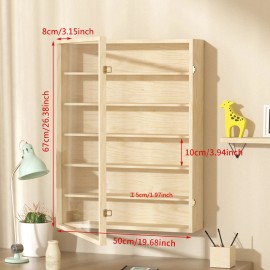 Unbranded 6 Tier Wood Figure Model Toy Collection Shelf with Door Display Storage US STOCK