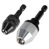 2 Pcs Keyless Drill Chuck Conversion Tool 0.3-3.6mm/0.3-6.5mm, 1/4 Inch