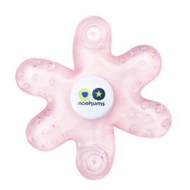 Nookums Cooling Teether - Promotes Healthy Oral Development - Compatible with All Nookums Paci-Plushies - 100% Silicone and Filled with Sterilized Water - Fridge Safe - 6 Different Textures (Pink)