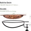 Good Directions BBD13-3 Fired Copper Deck Mount Basin Bird Bath,