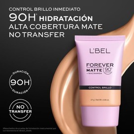 LBel Forever Matte 72H Base Matificante 27g  Control de Brillo y Mxima Cobertura con cido Saliclico y FPS 15, Larga Duracin No Transfer (Crme 110C)   
