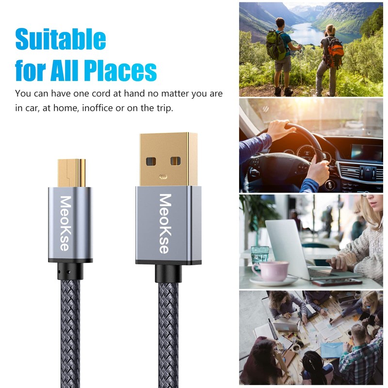 NA Meokse 20ft Mini USB Cable Portable USB 2.0 Type