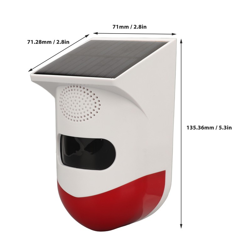 Solar Strobe Light Alarm Waterproof Waterproof Anti Theft Outdoor Motion