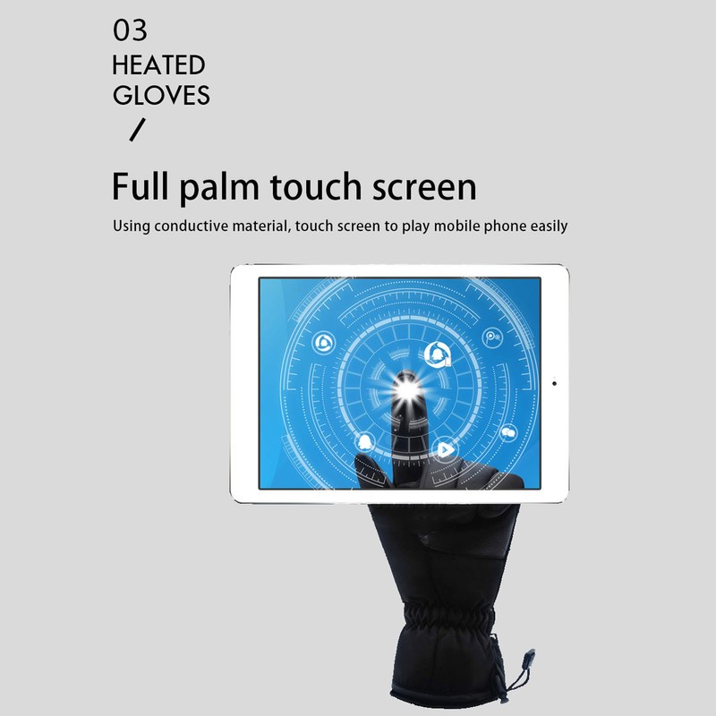 Electric Heating Gloves 3 Adjustable Temperature Lithium Battery Gloves for