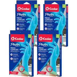 PLAYTEX Fresh Comfort Large Cleaning Gloves, 1 Count (Pack of 4)