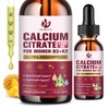 (2 Pack) Calcium Citrate with Vitamin D3 Liquid Drops for