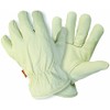 Briers Lined Hide Gloves, White, Medium