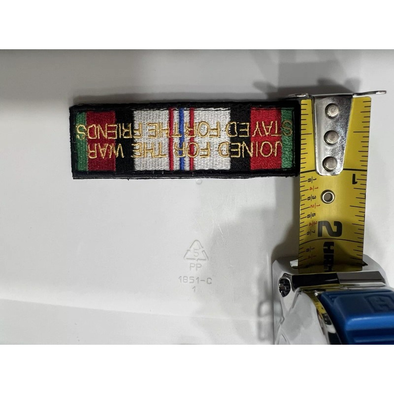 Afghanistan Campaign Medal Ribbon Patch With Vlcro -Veteran Owned-