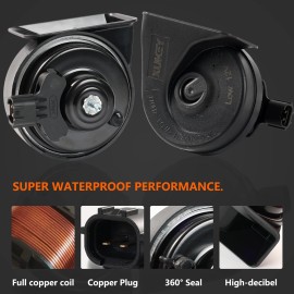 Xukey 110-125db Loud High & Low Tone Snail Horn For Kia Sportage Rio Hyundai Accent