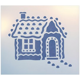 Gingerbread House Stencil - Holiday Decoration Stencil for Painting Christmas Cards Ornaments Winter Art DIY Art & Craft Reusable Sturdy Flexible Template 10 mil Plastic Mylar - The Artful Stencil