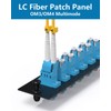 VANDESAIL 12 Fiber OS2 Singlemode LC Fiber Optic Patch Panel,