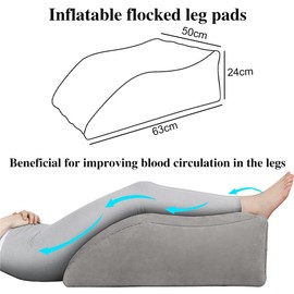 DASIAUTOEM Leg Raiser Cushion, Vein Cushion, Inflatable Wedge Cushion, Leg Rest Wedge Cushion Support Cushion for Legs & Knees, Comfort Leg Cushion for Sleeping, Breathable, Washable, Hypoallergenic