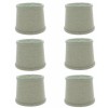 Upgradelights 6 Inch Set of 6 Beige Linen Drum Shaped