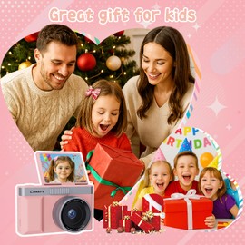 Digital Camera for Kids,180°Flip Screen Small Cameras For Photography,Perfect Birthday For Kids Digital Camera, With 32GB Memory Card