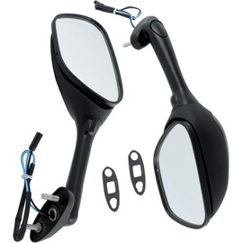 labwork Black Mirrors Smoke Turn Signals Replacement for Suzuki GSXR600 GSXR750 2006-2015, GSXR1000 2005-2015