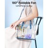 SWEETFULL Portable Misting Fan - 180° Foldable Handheld Personal Fan