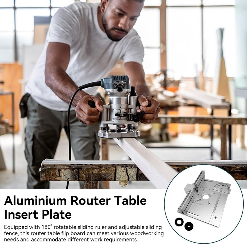 Router Table Insert Plate, 2 in 1 Woodworking Bench Flip