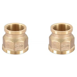 2Pcs Hex Reducing Nipple, DN20 3/4" Male Thread Pipe Brass Fitting External Hex Nipple Quick Adapter, 3/4"-1" Female Thread Nipple