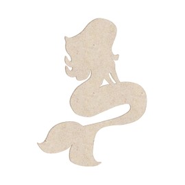 14" Mermaid #3 Unfinished Wood Cutout Shape