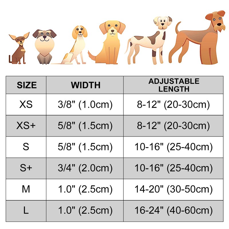 TagME Reflective Nylon Dog Collars, Adjustable Classic Dog Collar with
