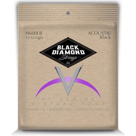 Black Diamond Strings® N600LB Acoustic Black Coated Phos LT .012BP.016BP.024PBB.032PBB.042PBB.053PBB