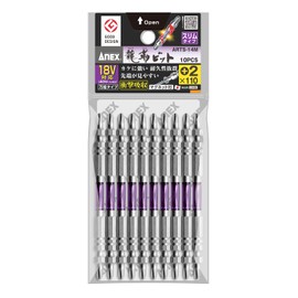 ANEX ARTS-14M Ryutsu Bit, Double-Ended, Slim +2 x 110, Bag of 10