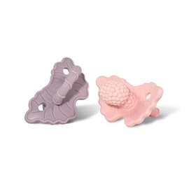 RAZBABY RaZbaby - Mordedor de silicona suave para bebés, chupete con textura Berrybumps para aliviar la dentición, 3 meses, alivia las encías, diseño 