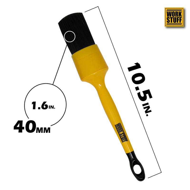 Work Stuff Juego de 4 cepillos para detallar, cerdas sintéticas,