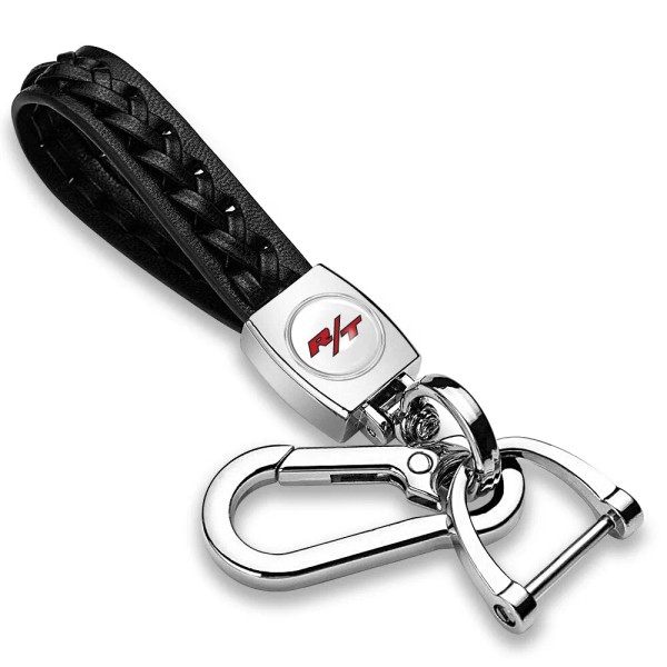 iPick Image Dodge R/T Logo in White Braided Rope Style