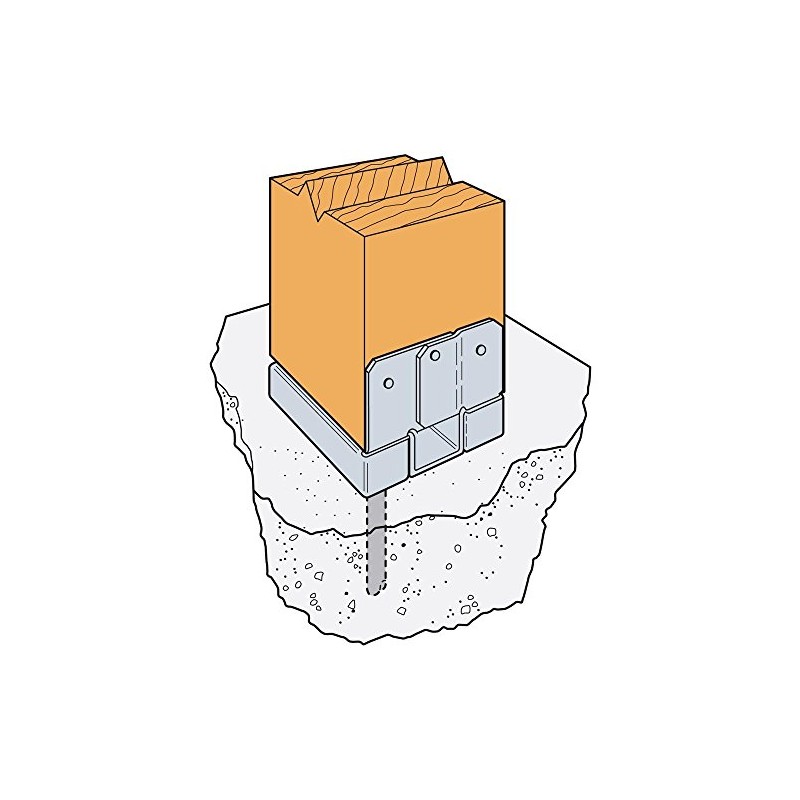 Simpson Strong-Tie ABA44RZ ABA ZMAX® Galvanized Adjustable Standoff Post Base