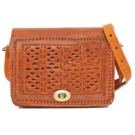 ALMADIH kleine Leder Damentasche Umhängetasche DALIA Handarbeit Ledertasche Handtasche Schultertasche Freizeittasche Abendtasche Cross Body kompakte Tasche Naturleder braun Vintage (DALIA camel)