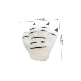 1 Pcs Animal Palm Mitten Cosplay Costume Simulation Animal Palm Toy Headband Gloves Hand Puppet Fingerless Girl Animal Hand
