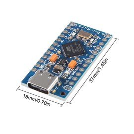 AITRIP 2PCS Pro Micro ATmega32U4 5V 16MHz Type-C Development Module Board with 2 Row pin Header Compatible ard-uino Leonardo Replace Pro Mini