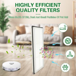 YBVABE Accessories Compatible with Roborock S7, S7 Max Ultra,S7 MaxV Ultra, S7 Plus, S7 MaxV, 16Pack Replacement Parts 1 Main Brush, 4 Filter, 3 Mop Cloth, 5 Black Side Brush, 2 Cleaning Brushes Kit