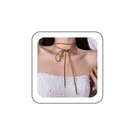 TseenYi Long necklace made of suede. Necklace made of multi-layer suede and velvet. Long necklace made of black leather. Long necklace made of suede with lacing. Necklace made of multi-layer suede,