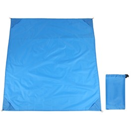 Outdoor Pocket Blanket Picnic Mat Waterproof Oxford Cloth Beach Blanket Sandproof MatBlue