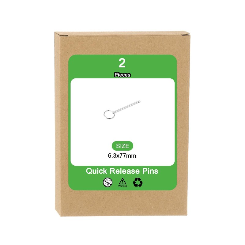 sourcing map 2Pcs 6.3mmx77mm Quick Release Pins, 316 Stainless Steel
