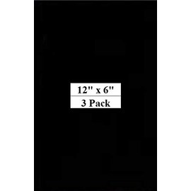 3 Pack Color Cast Acrylic Plexiglass Sheets 1/8" Thick (3mm) Easy to Cut Plastic Plexi Glass with Protective Paper for Signs, DIY Display Projects, Crafts, Shelves (Black, 6" x 12")