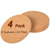 CRCHOM Cork Trivet 4 Pack Round Cork Hot Pads for Pots and Pans 8" x 0.4" High Density Thick Hot Pads Heat Resistant Trivets Mat for Countertop & Table