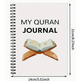 My Quran Journal, Spiral-Bound Islamic Notebook, Surah Overview and Tafseer Notes, English Edition with Inspirational Quotes, Prayer Lists & Reflections – Perfect for Ramadan, Eid & Daily Spiritual Growth