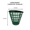 Par West Range Ball Basket, Large (100-110 Capacity) (Green)