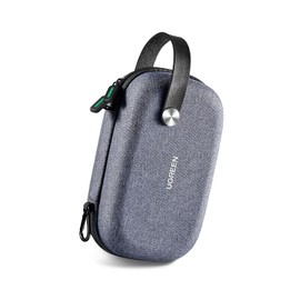 UGREEN Organizador para Cables Cargadores, Funda de Disco Duro Externo 2.5", Estuche con Cremallera y Bolsillos, para Tarjetas SD/TF, USB Hubs, Auriculares, Gris