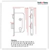 KOTARBAU® Interior Door Mortice Lock 72/50 mm for Profile Cylinder