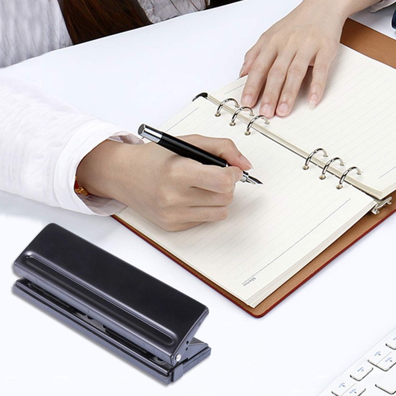 Mollytek 6 Hole Punch, Notebook, Movable, Hole Punch, 6 Holes,