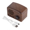 Bt Speaker, Portable Wooden Retro Desktop Speaker Bass Stereo FM