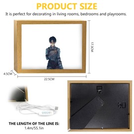 Bocguy LED Wall Art Decor, LED Desktop Frame for Home Decoration, Creative Bedroom and Gift