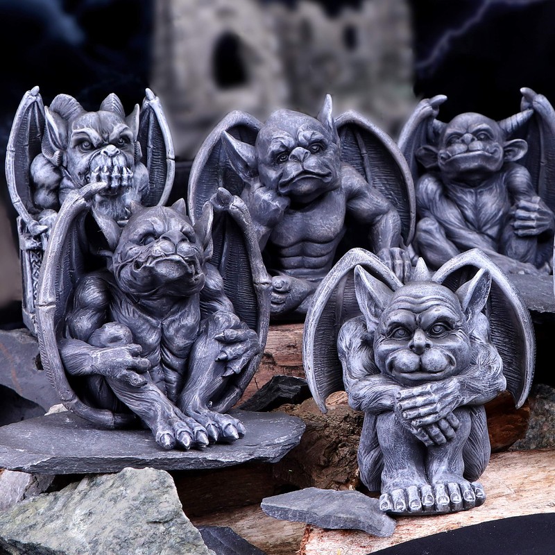 Nemesis Now Laverne Gargoyle Figurine, 13 cm, Dark Black