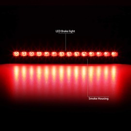 Tinted Housing Full LED Third 3rd Tail Brake Light Stop Lamp Bar Replacement for Toyota Land Cruiser 98-07