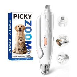 2-in-1 Dog & Cat Nail Clippers and Grinder with Light – Upgraded Safety Guard to Avoid Overcutting, Sharp Blade, Painless Quiet Pet Nail Claw Trimmers, Professional Grooming Tool for Large Small Pets