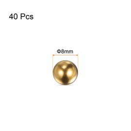sourcing map 40pcs 8mm Precision Solid Brass Bearing Balls for Bearings Valves Decoration